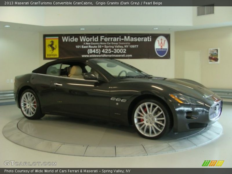 Grigio Granito (Dark Grey) / Pearl Beige 2013 Maserati GranTurismo Convertible GranCabrio