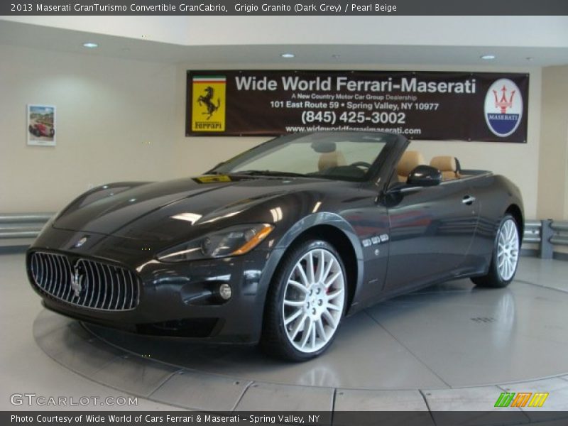 Grigio Granito (Dark Grey) / Pearl Beige 2013 Maserati GranTurismo Convertible GranCabrio