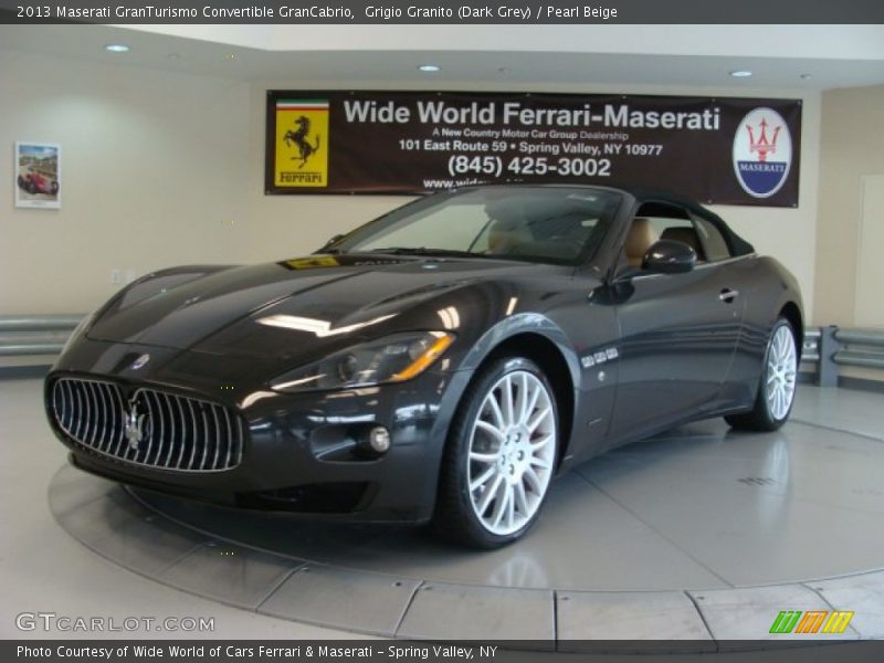 Grigio Granito (Dark Grey) / Pearl Beige 2013 Maserati GranTurismo Convertible GranCabrio