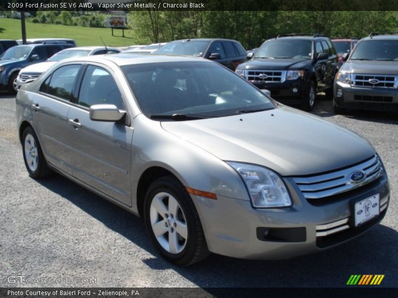 Vapor Silver Metallic / Charcoal Black 2009 Ford Fusion SE V6 AWD