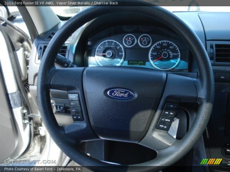 Vapor Silver Metallic / Charcoal Black 2009 Ford Fusion SE V6 AWD