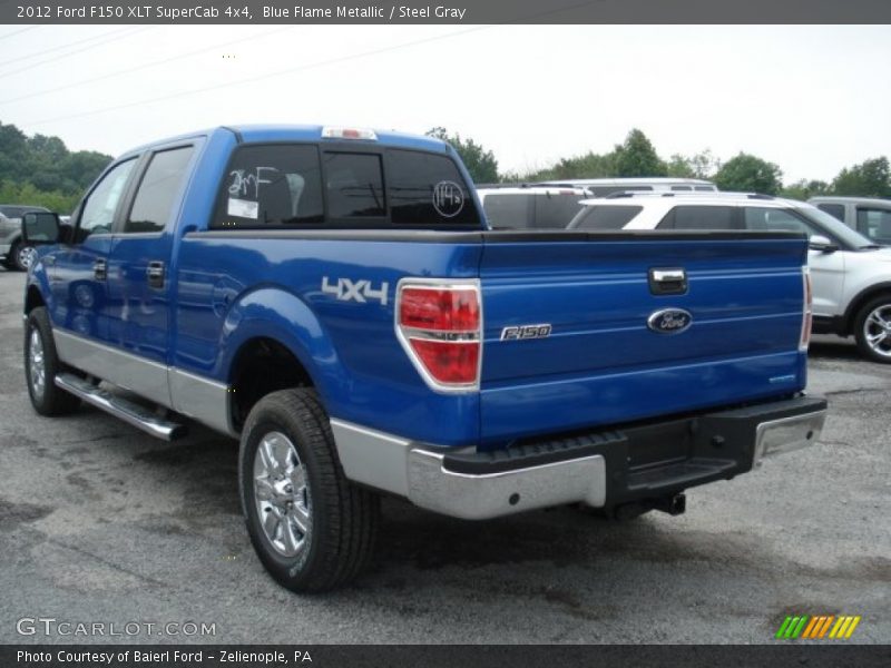 Blue Flame Metallic / Steel Gray 2012 Ford F150 XLT SuperCab 4x4