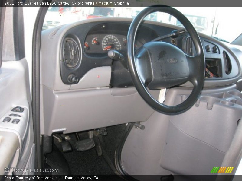 Oxford White / Medium Graphite 2001 Ford E Series Van E250 Cargo