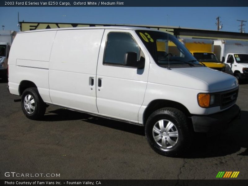 Oxford White / Medium Flint 2003 Ford E Series Van E250 Cargo