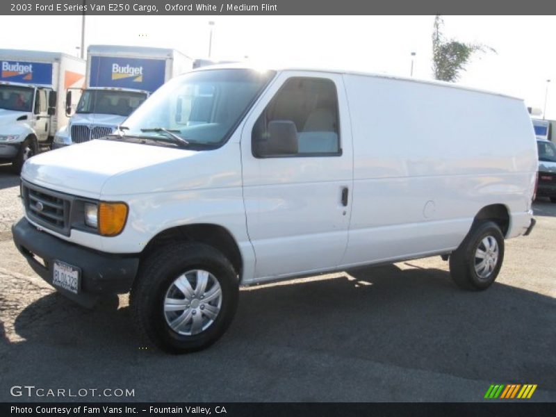 Oxford White / Medium Flint 2003 Ford E Series Van E250 Cargo