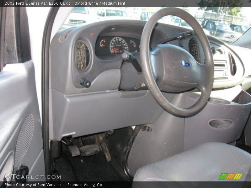 Oxford White / Medium Flint 2003 Ford E Series Van E250 Cargo