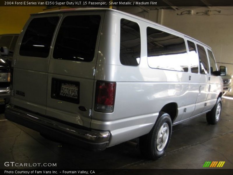 Silver Metallic / Medium Flint 2004 Ford E Series Van E350 Super Duty XLT 15 Passenger