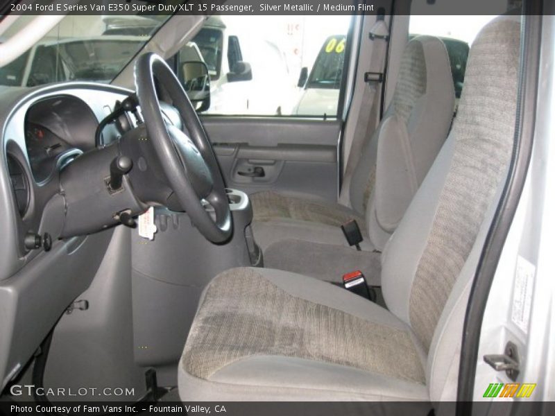 Silver Metallic / Medium Flint 2004 Ford E Series Van E350 Super Duty XLT 15 Passenger