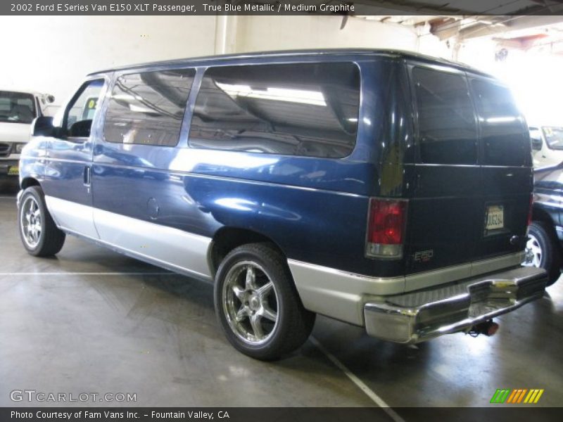 True Blue Metallic / Medium Graphite 2002 Ford E Series Van E150 XLT Passenger