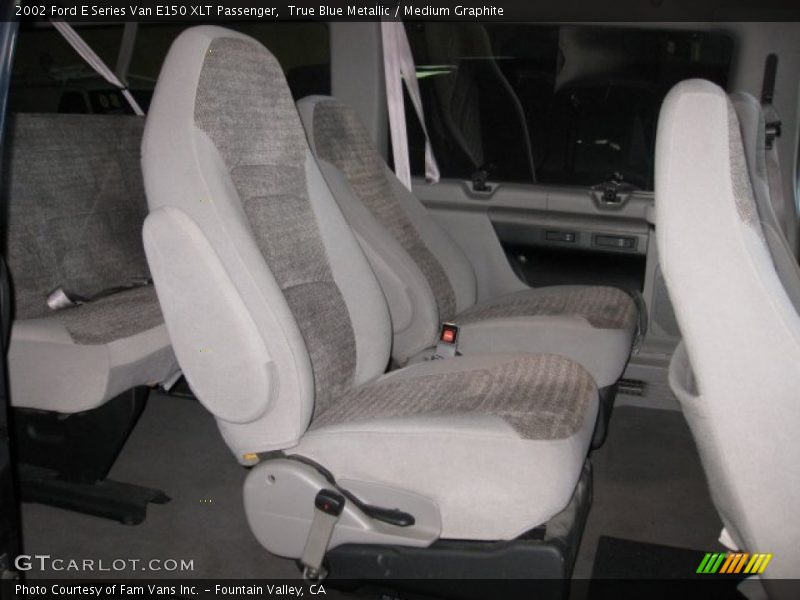 True Blue Metallic / Medium Graphite 2002 Ford E Series Van E150 XLT Passenger