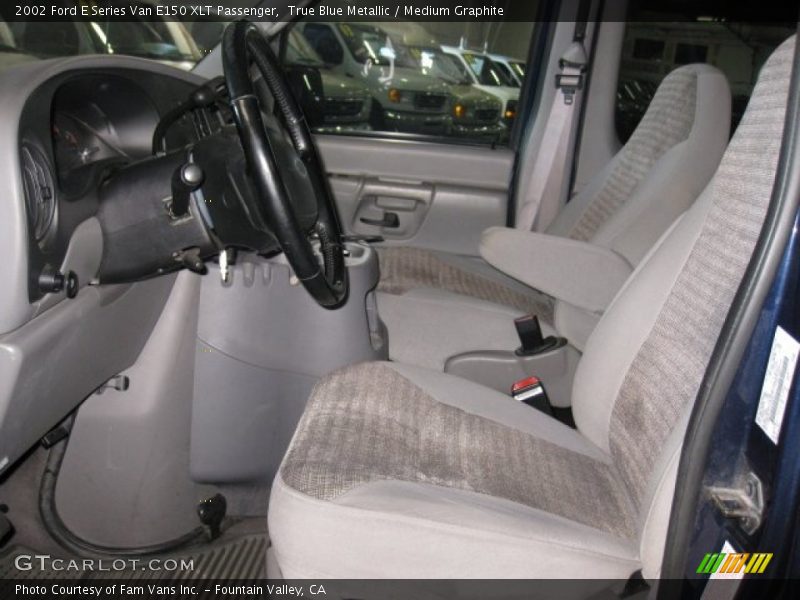 True Blue Metallic / Medium Graphite 2002 Ford E Series Van E150 XLT Passenger