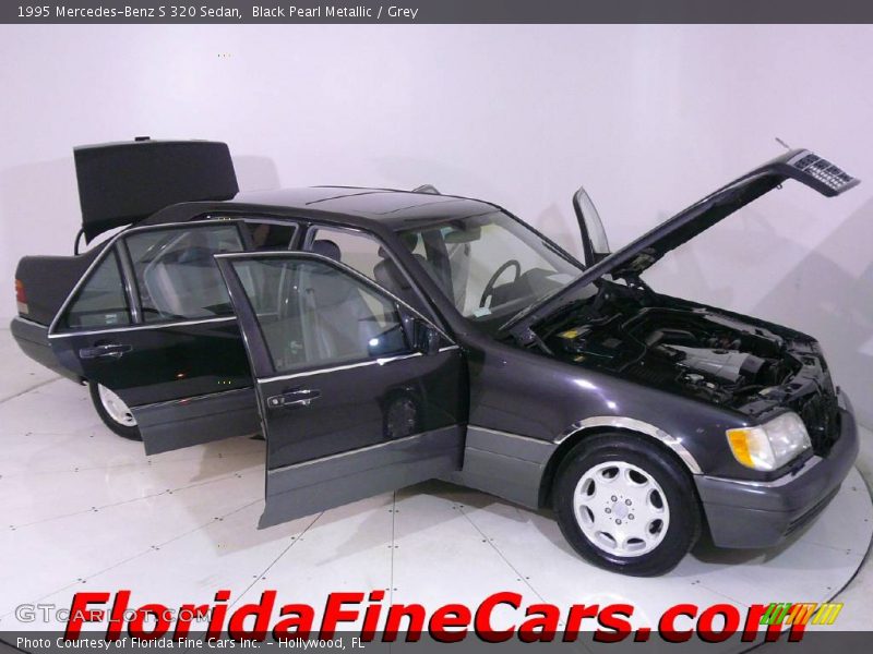 Black Pearl Metallic / Grey 1995 Mercedes-Benz S 320 Sedan
