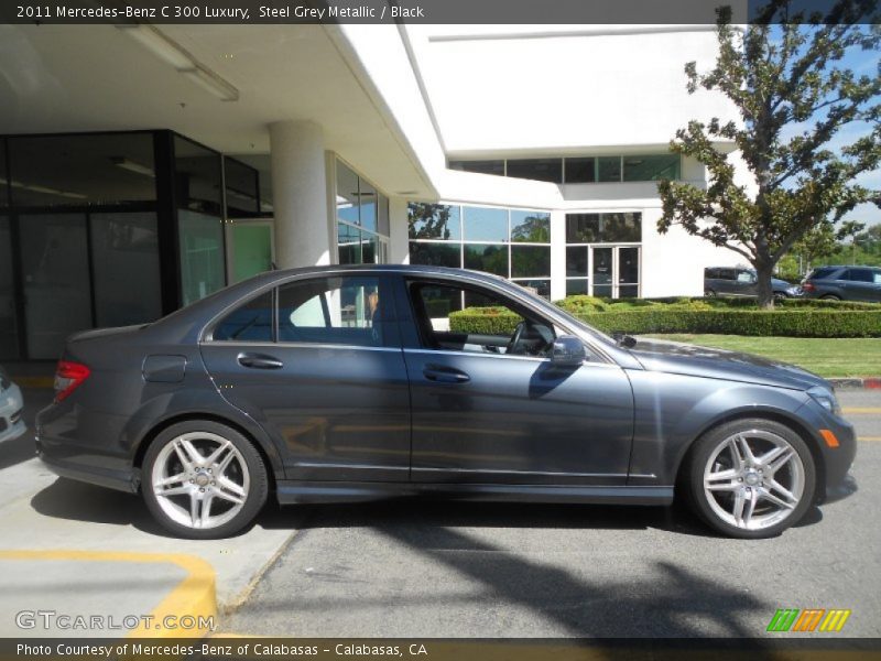 Steel Grey Metallic / Black 2011 Mercedes-Benz C 300 Luxury
