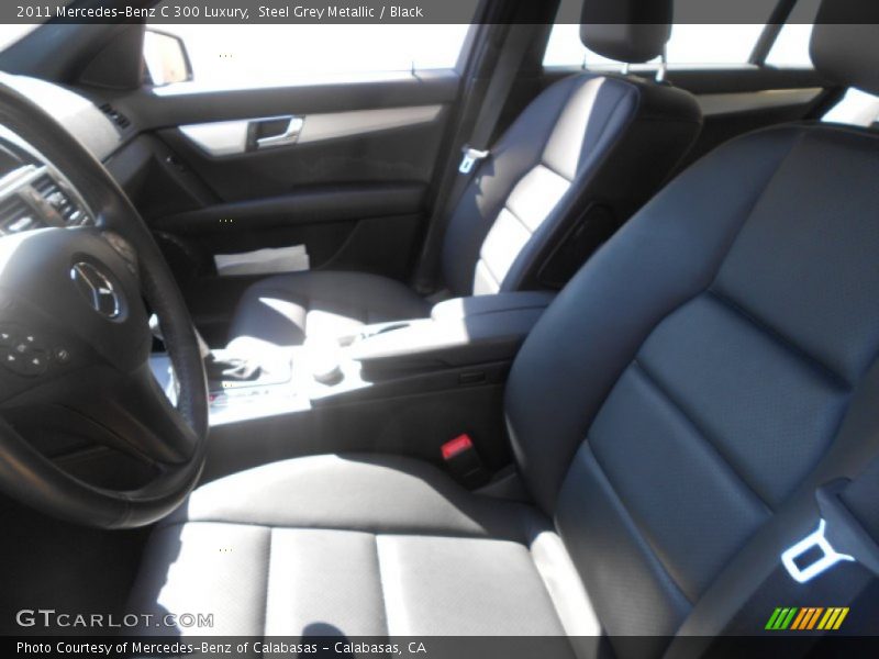 Steel Grey Metallic / Black 2011 Mercedes-Benz C 300 Luxury