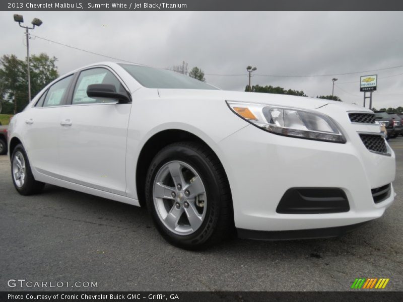 Summit White / Jet Black/Titanium 2013 Chevrolet Malibu LS