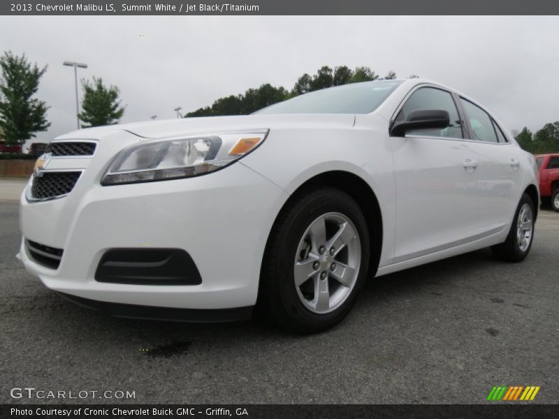 Summit White / Jet Black/Titanium 2013 Chevrolet Malibu LS