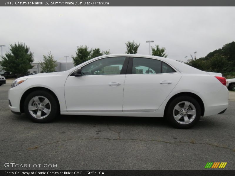 Summit White / Jet Black/Titanium 2013 Chevrolet Malibu LS
