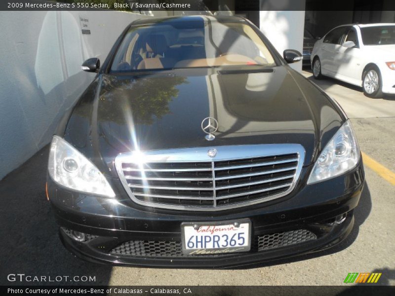Black / Savanna/Cashmere 2009 Mercedes-Benz S 550 Sedan