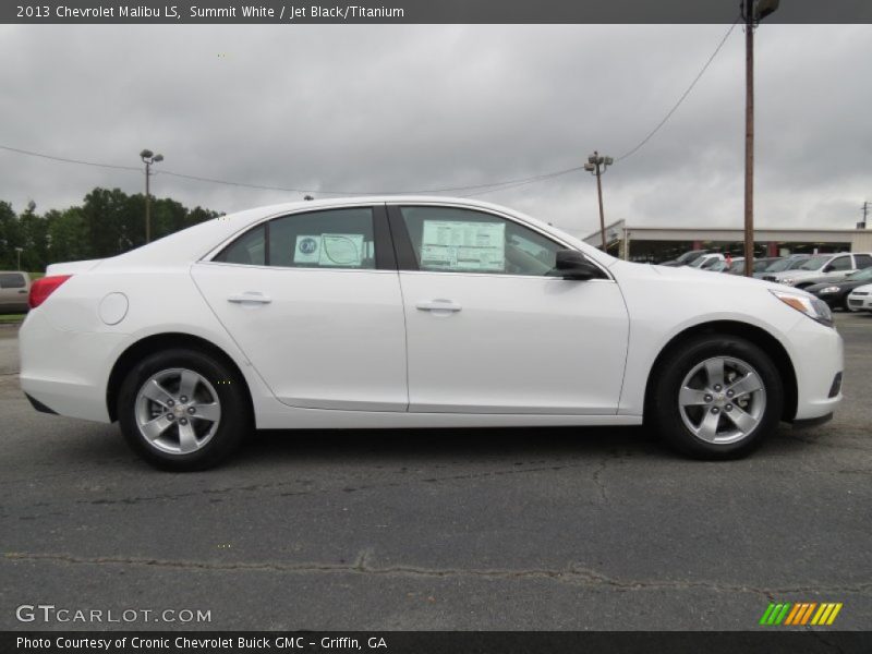 Summit White / Jet Black/Titanium 2013 Chevrolet Malibu LS