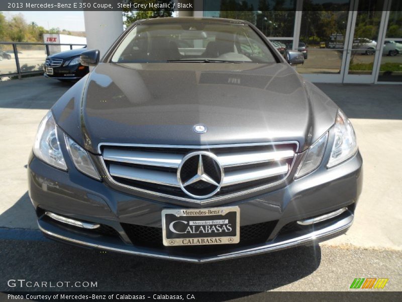 Steel Grey Metallic / Black 2013 Mercedes-Benz E 350 Coupe