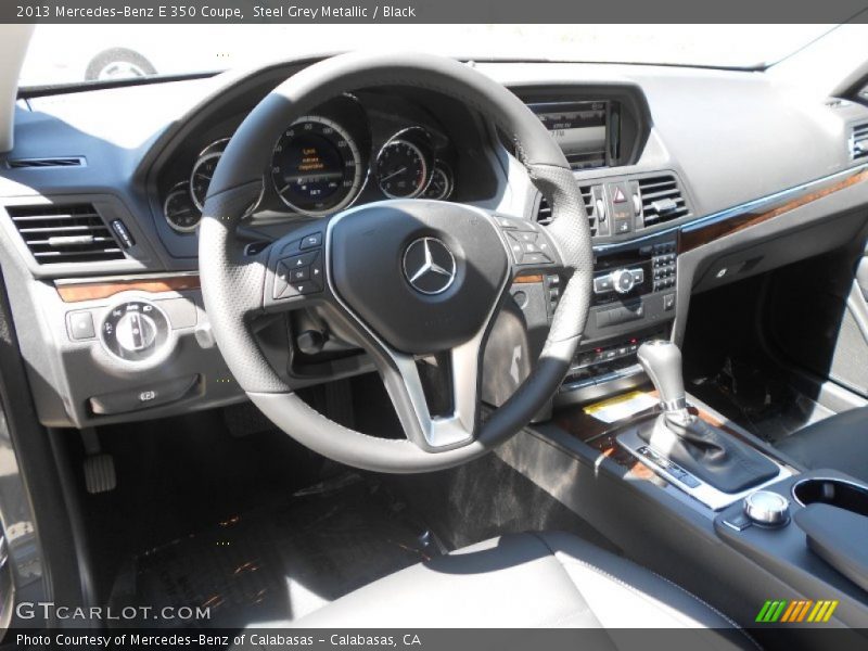 Steel Grey Metallic / Black 2013 Mercedes-Benz E 350 Coupe