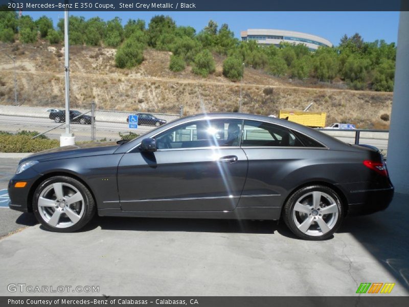 Steel Grey Metallic / Black 2013 Mercedes-Benz E 350 Coupe