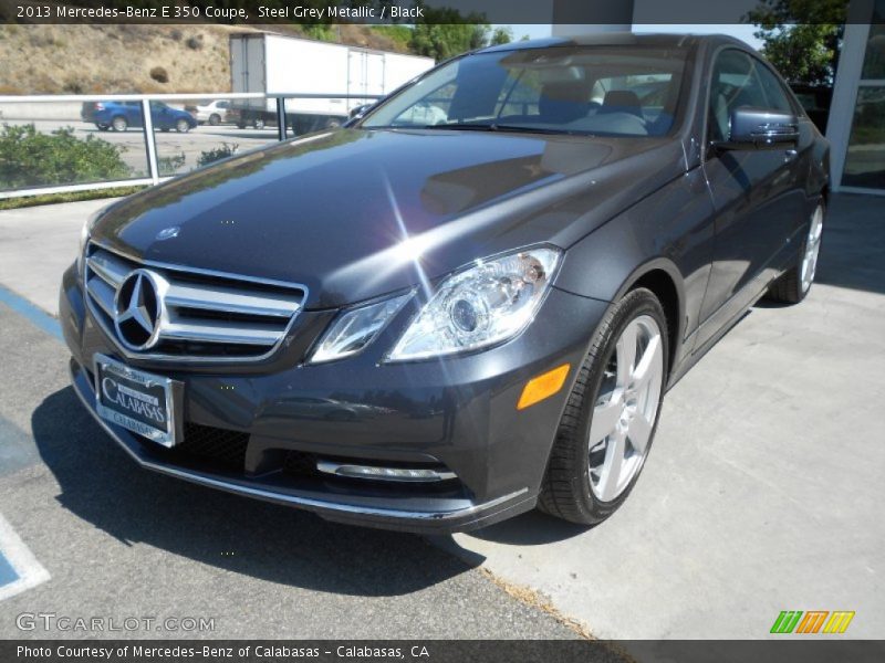 Steel Grey Metallic / Black 2013 Mercedes-Benz E 350 Coupe