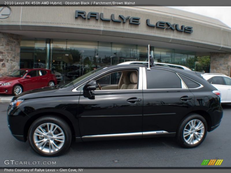 Obsidian Black / Parchment/Brown Walnut 2010 Lexus RX 450h AWD Hybrid
