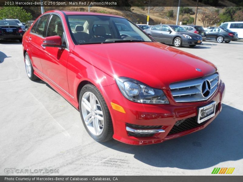 Mars Red / Almond/Mocha 2013 Mercedes-Benz C 250 Sport