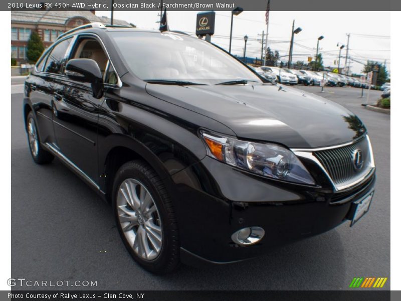 Obsidian Black / Parchment/Brown Walnut 2010 Lexus RX 450h AWD Hybrid