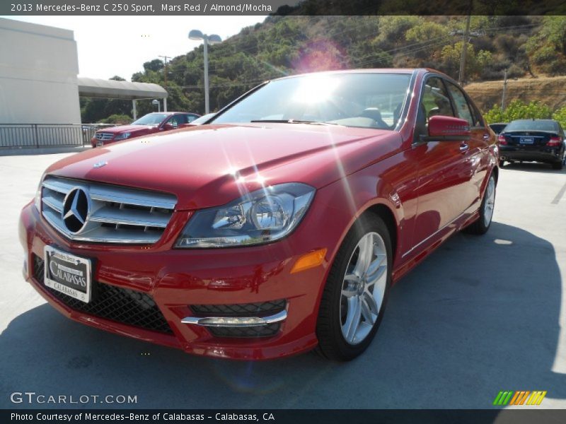 Mars Red / Almond/Mocha 2013 Mercedes-Benz C 250 Sport