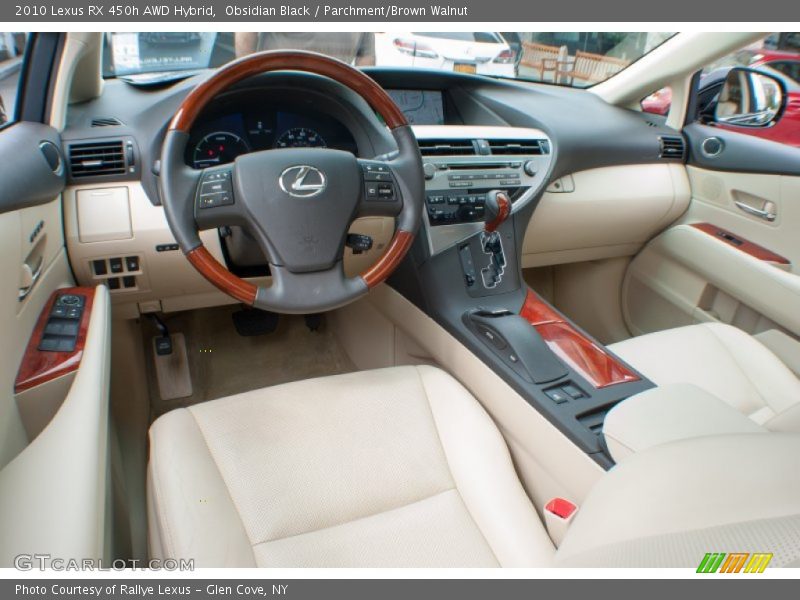 Obsidian Black / Parchment/Brown Walnut 2010 Lexus RX 450h AWD Hybrid