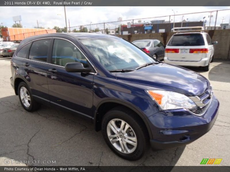 Royal Blue Pearl / Gray 2011 Honda CR-V EX 4WD