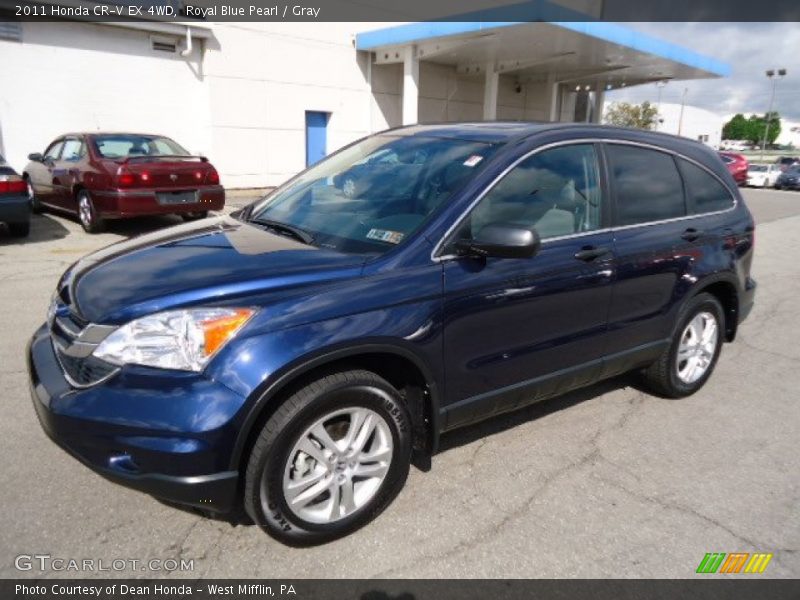 Royal Blue Pearl / Gray 2011 Honda CR-V EX 4WD