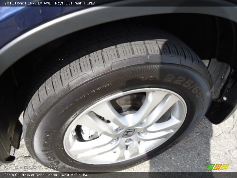 Royal Blue Pearl / Gray 2011 Honda CR-V EX 4WD