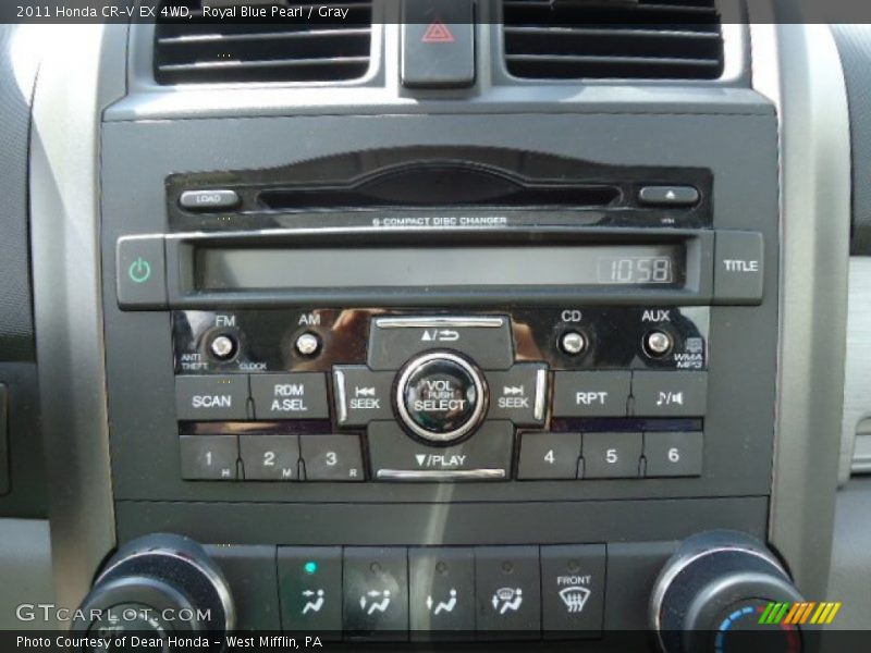 Royal Blue Pearl / Gray 2011 Honda CR-V EX 4WD