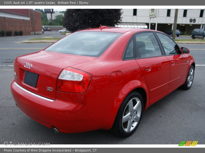 Brilliant Red / Ebony 2005 Audi A4 1.8T quattro Sedan