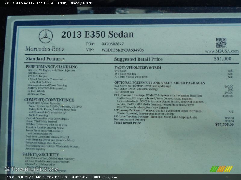 Black / Black 2013 Mercedes-Benz E 350 Sedan