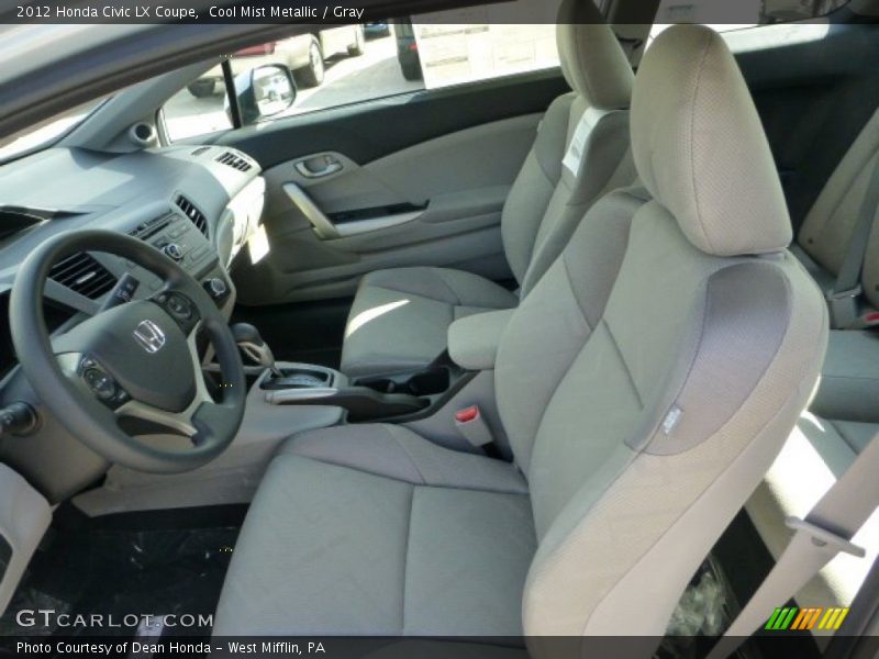 Cool Mist Metallic / Gray 2012 Honda Civic LX Coupe