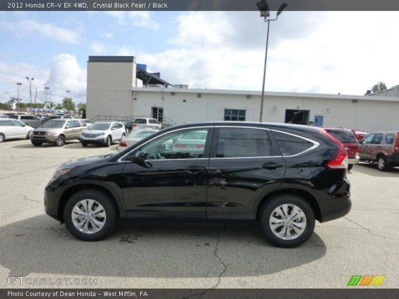 Crystal Black Pearl / Black 2012 Honda CR-V EX 4WD