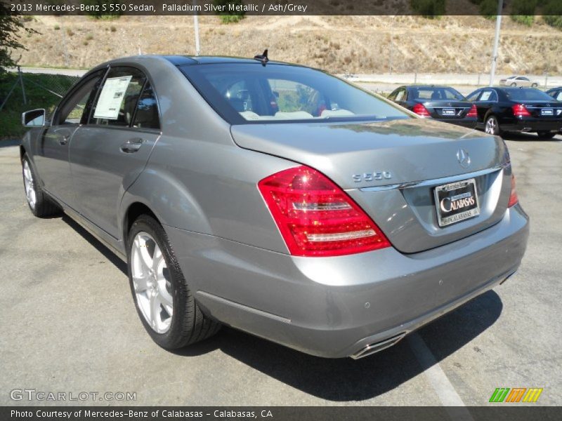 Palladium Silver Metallic / Ash/Grey 2013 Mercedes-Benz S 550 Sedan