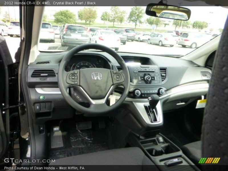 Crystal Black Pearl / Black 2012 Honda CR-V EX 4WD