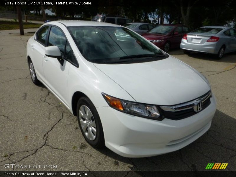 Taffeta White / Stone 2012 Honda Civic LX Sedan