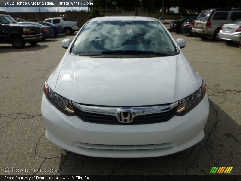 Taffeta White / Stone 2012 Honda Civic LX Sedan