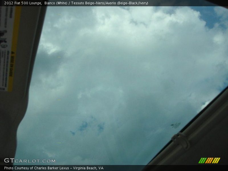 Bianco (White) / Tessuto Beige-Nero/Avorio (Beige-Black/Ivory) 2012 Fiat 500 Lounge