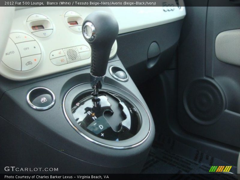 Bianco (White) / Tessuto Beige-Nero/Avorio (Beige-Black/Ivory) 2012 Fiat 500 Lounge