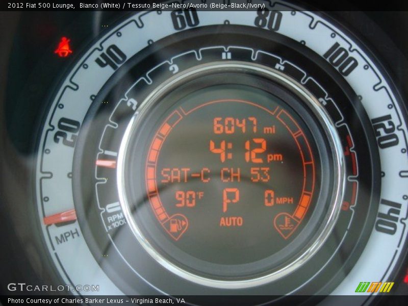 Bianco (White) / Tessuto Beige-Nero/Avorio (Beige-Black/Ivory) 2012 Fiat 500 Lounge