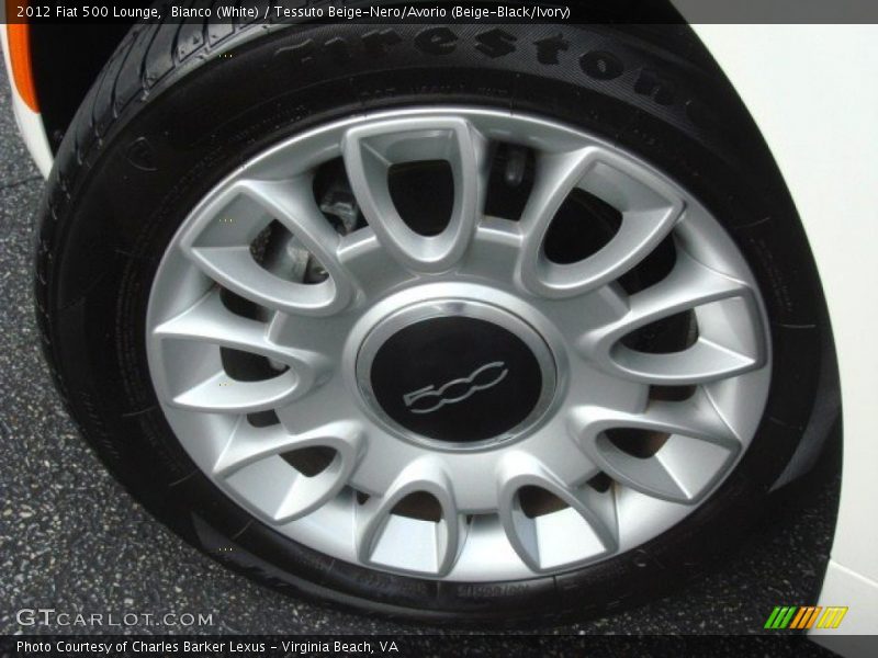 Bianco (White) / Tessuto Beige-Nero/Avorio (Beige-Black/Ivory) 2012 Fiat 500 Lounge