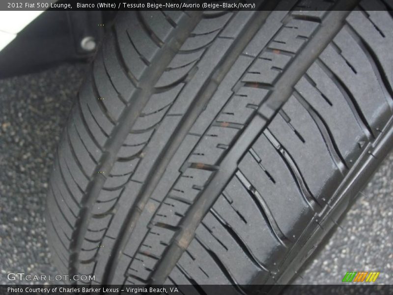 Bianco (White) / Tessuto Beige-Nero/Avorio (Beige-Black/Ivory) 2012 Fiat 500 Lounge