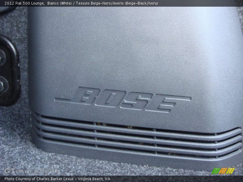 Bianco (White) / Tessuto Beige-Nero/Avorio (Beige-Black/Ivory) 2012 Fiat 500 Lounge